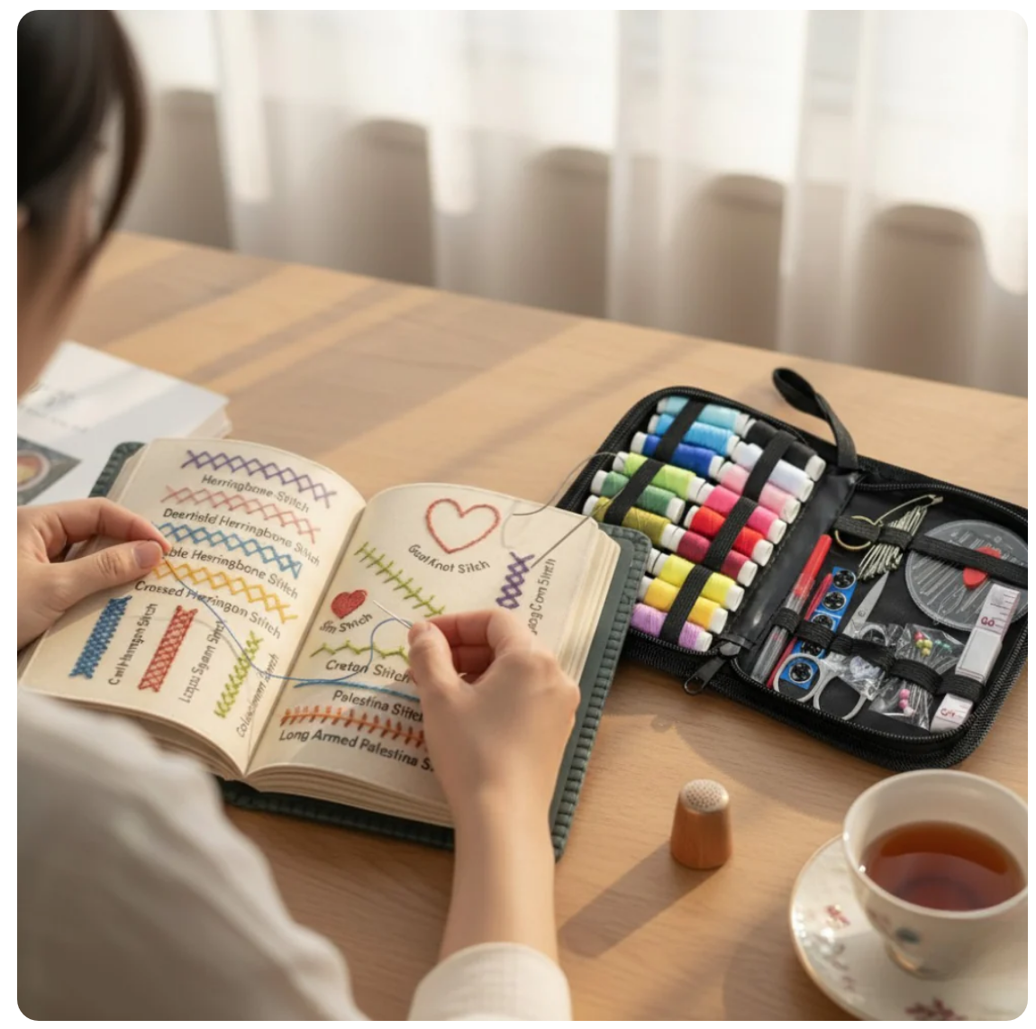 Petal Woven: Embroidery Booklet + Kit