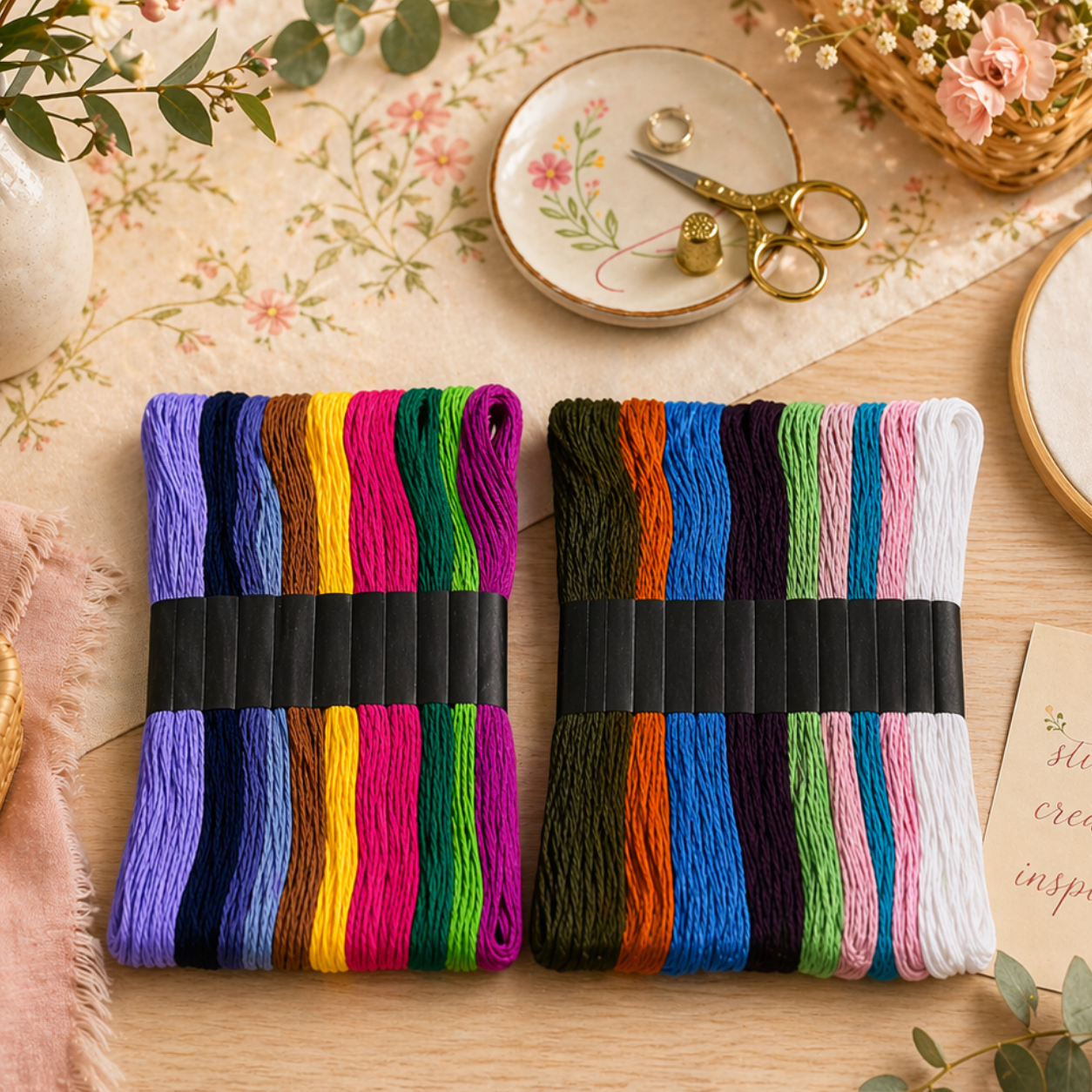 24 Color Embroidery Floss Set