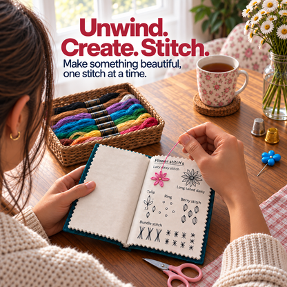 PetalWoven Embroidery Booklet + Starter Kit